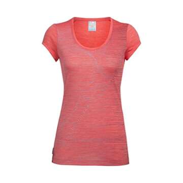 Icebreaker Merino Women's Sphere Lightweight Short Sleeve Scoop Neck Shirt, Merino Wool