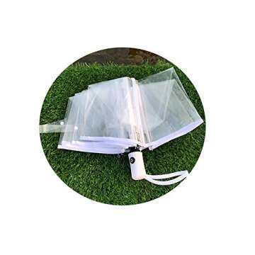 AIXICWXI Automatic Folding Transparent Travel Umbrella