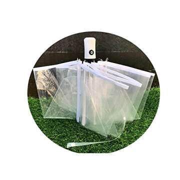 AIXICWXI Automatic Folding Transparent Travel Umbrella
