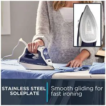 Rowenta Pro Master Steam Iron - Powerful & Reliable for All Fabrics