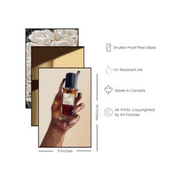 Smard ART Black Art Wall Decor - Set Of 3 Boujee Pictures For Black Women, Neutral Beautiful Living Room/Bedroom & Bathroom Prints, Culture Love Decorations (11x14, Unframed)