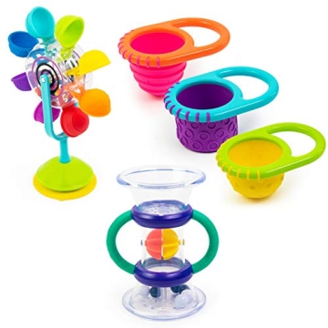 Sassy Whirling Wheel Bath Toy Set for Sensory Fun