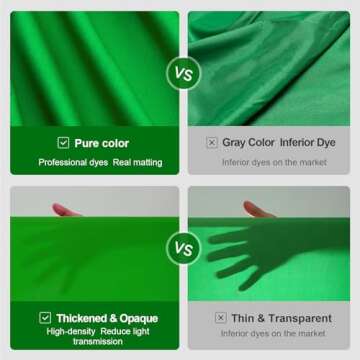 BEIYANG 10x20 Ft Green Screen Backdrop for Photography