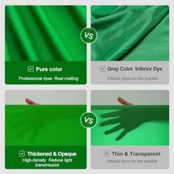 BEIYANG 10x20 Ft Green Screen Backdrop for Photography