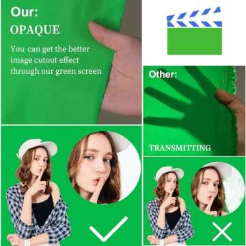 BEIYANG 10x20 Ft Green Screen Backdrop for Photography