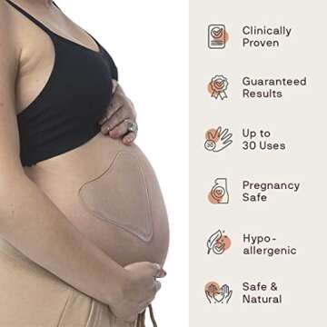 Dermaclara Large Body Patch - Pregnancy Stretch Mark Prevention & Removal, C Section Cover Up Belly ...