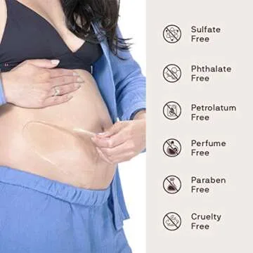Dermaclara Large Body Patch - Pregnancy Stretch Mark Prevention & Removal, C Section Cover Up Belly Scar, Maternity Skincare, Silicone Gel Sheet, Reusable up to 30 Times - 2 Patches & Patch Cleanser
