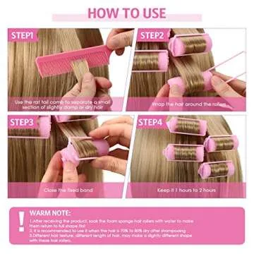 Syhood Foam Sponge Hair Rollers for Easy Curls