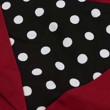 KILLREAL Women's Vintage Polka Dot Print A-Line Sleeveless Cocktail Party Casual Dress Wine Red XX-Large