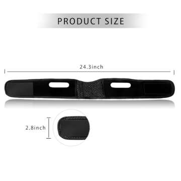 Buyongwant V Line Lifting Mask V Shaped Face Chin Strap for Sleeping,Sagging,Jaw Exerciser (Black)
