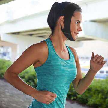 Buyongwant V Line Lifting Mask V Shaped Face Chin Strap for Sleeping,Sagging,Jaw Exerciser (Black)