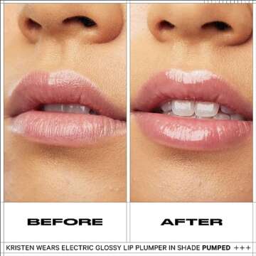Milk Makeup Electric Glossy Lip Plumper, Pumped (Clear) - 0.3 fl oz - Hydrating Lip Plumper Gloss for Fuller, Smoother, Soft Lips - Vegan, Cruelty Free