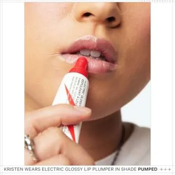 Milk Makeup Electric Glossy Lip Plumper, Pumped (Clear) - 0.3 fl oz - Hydrating Lip Plumper Gloss for Fuller, Smoother, Soft Lips - Vegan, Cruelty Free