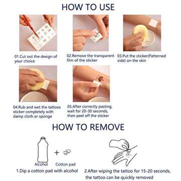 30 Pcs Flower Temporary Tattoo Stickers - Beautiful Floral Designs