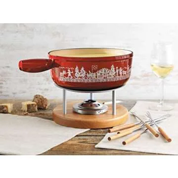 Kuhn Rikon 6 Piece Cheese Fondue Forks with Bamboo Handles