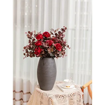 Buy SHUOTAO 3Pcs Silk Eucalyptus Leaves 29" Wine Red