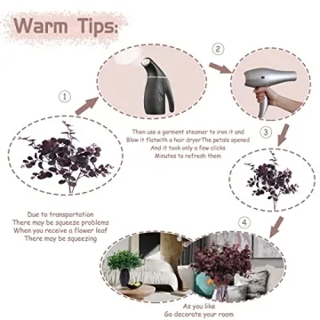 Buy SHUOTAO 3Pcs Silk Eucalyptus Leaves 29" Wine Red