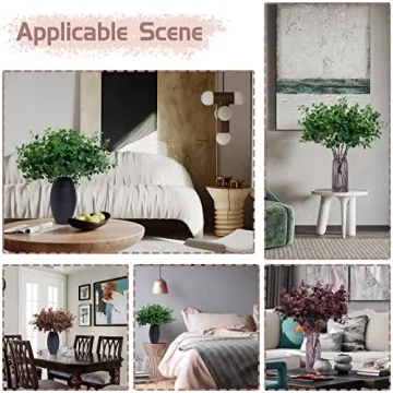 Buy SHUOTAO 3Pcs Silk Eucalyptus Leaves 29" Wine Red