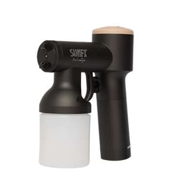 SunFX Pro Freestyle Handheld Spray Tan Gun Portable and Rechargeable Airbrush Spray Tan Cordless Machine With Carry Case (Latte)