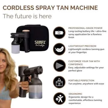 SunFX Pro Freestyle Handheld Spray Tan Gun for Glossy Tans