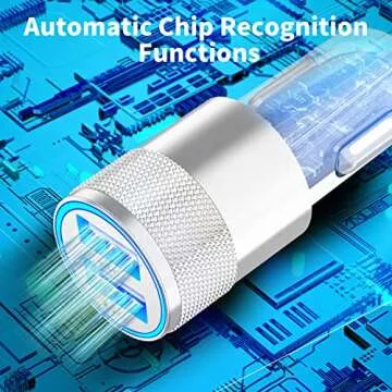 【MFi Certified】iPhone Fast Car Charger, BARMASO 4.8A Dual USB Smart Car Power Cigarette Lighter USB Fast Car Charging Adapter with 2Pack Lightning Cable for iPhone 14 13 12 11 Pro Max/XS/XR/X/SE/iPad