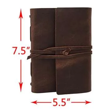 Genuine Leather Journal - Handmade Writing Notebook for Everyone