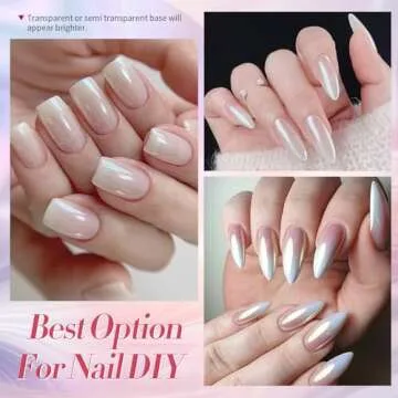 Born Pretty White Pearl Chrome Nail Powder for Nail Art