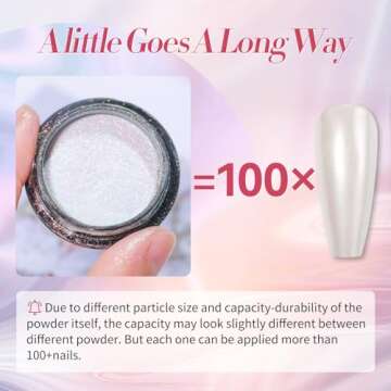 Born Pretty White Pearl Chrome Nail Powder for Nail Art