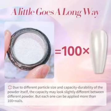 Born Pretty White Pearl Chrome Nail Powder for Nail Art
