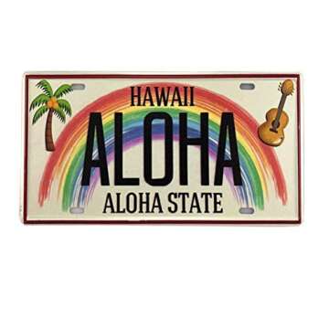 New Retro Vintage License Plate Hawaiian Aloha State Tin Sign for Home Decor Wall Plaque 6X12 Inch Car Vehicle License Plate