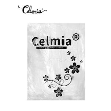 Celmia High Neck Tee for Women Buttoned Collar Summer Cotton Short Sleeve Blouse Light Blue