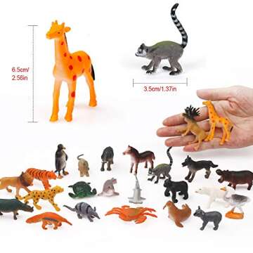 D-FantiX Kids Animals Advent Calendar 2024 Realistic Animal Figurine Toys Christmas Advent Calendar Xmas 24 Days Christmas Countdown Calender for Boys and Girls