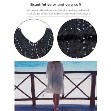 Shermie Swimsuit Cover Ups - Casual Crochet Coverup
