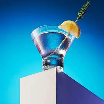 Godinger Italian Cocktail Glasses Set of 4 - 8oz