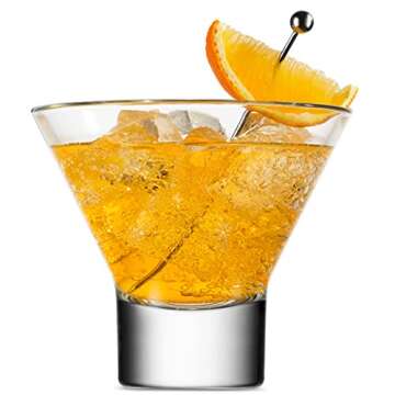 Godinger Italian Cocktail Glasses Set of 4 - 8oz