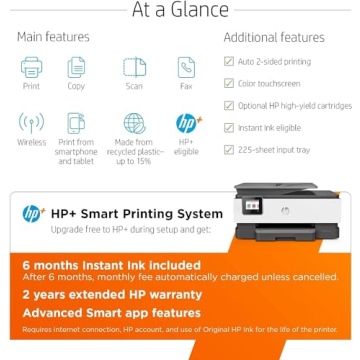HP OfficeJet Pro 8025e Wireless Printer - Renewed