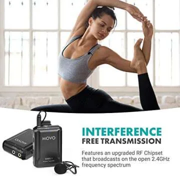 Movo WMX-1 USB Computer Bundle - 2.4GHz Wireless Lavalier Microphone System Compatible with PC Computers, Laptops, DSLR Cameras, iPhone, Smartphones, and Tablets (200' ft Audio Range)