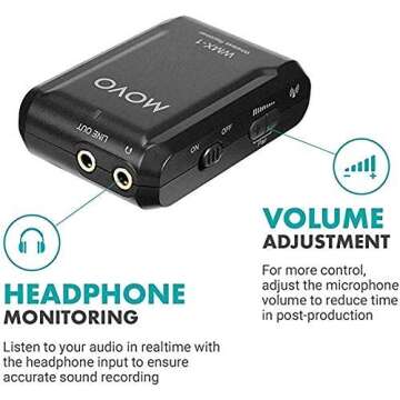 Movo WMX-1 USB Computer Bundle - 2.4GHz Wireless Lavalier Microphone System Compatible with PC Computers, Laptops, DSLR Cameras, iPhone, Smartphones, and Tablets (200' ft Audio Range)