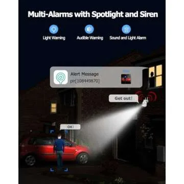 Rebluum Security Camera Wireless Outdoor, 2K Solar Security Camera,Battery Powered 360°PTZ Security Camera,Color Night Vision,PIR Motion Detection,2-Way Audio,Compatible with Alexa