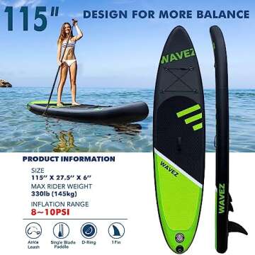 Peakpath Inflatable Stand Up Paddle Board for All Ages