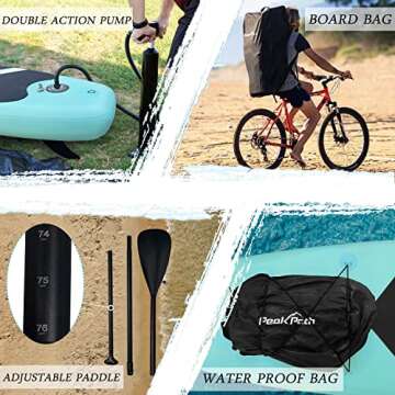 Peakpath Inflatable Stand Up Paddle Board for All Ages