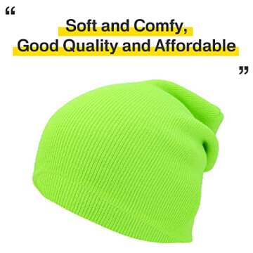 KBETHOS SKIHAT-Long NLIM Thick and Warm Mens Daily Cuffed Beanie or Slouchy Made in USA Knit Hat Cap Womens Kids