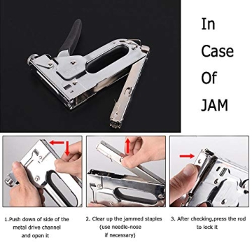 Heavy Duty 3-in-1 Staple Gun with 1000 Staples