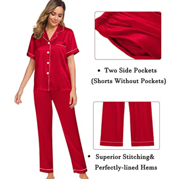 Luxury Silk Satin 3pcs Pajama Set for Women