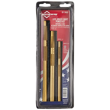 Mayhew Tools 61360 Brass Drift Punch, 3-Piece Set