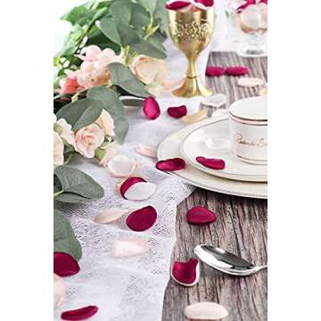 Silk Rose Petals - 400 Pcs for Wedding Decor by Aivanart