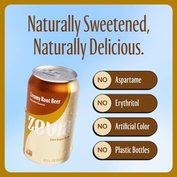 Zevia Zero Sugar Root Beer 24 Pack Cans