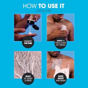 Nad's For Men Painless Hair Removal Cream for Coarse Hair