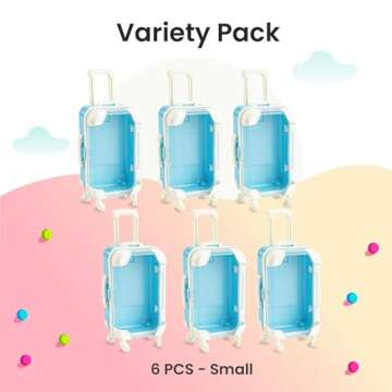 Hammont Mini Suitcase Party Favor Box - Durable Gift Boxes