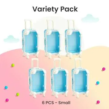 Hammont Mini Suitcase Party Favor Box - Durable Gift Boxes